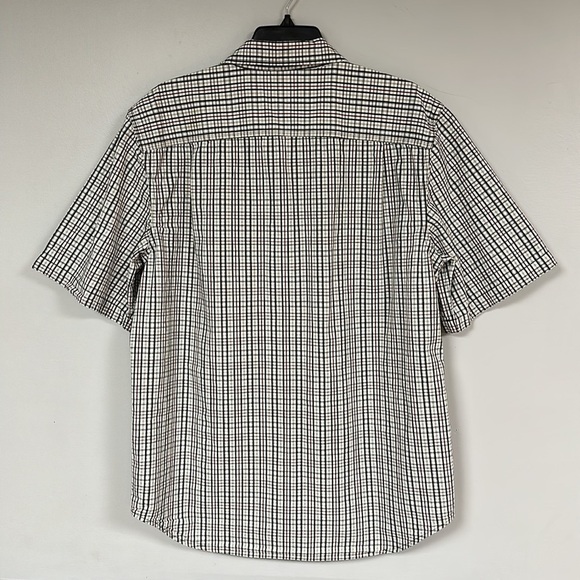 Carhartt Men’s Relaxed Fit Gray/ maroon Plaid Button down shirt size L  Cotton - Picture 3 of 7